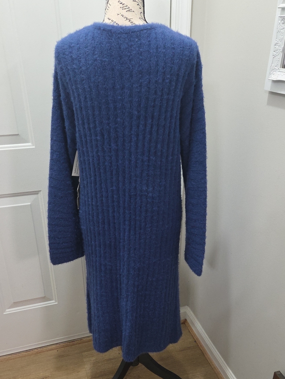 NWT Farmers Market by ONE WORLD Open-Front Longline Royal Blue Cardigan XL - Picture 2 of 5